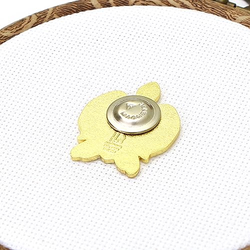 Awesome Pattern Studio Needle Minder Set - Mandala Turtle Magnetic Needle Minder + 2 Needle Threaders. Enamel Pin for Cross Stitch, Embroidery and Craft - size: Turtle Set #1