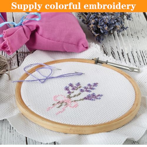 12 Pcs 12 x 18 Inch 14 Count Aida Cloth Cross Stitch Fabric, Pre-Cut Cotton Embroidery Fabric Cloth for DIY Handmade Needlework Art Craft