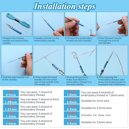JUPEAN 156 PCS Punch Needle Kit Punch Needle Embroidery Kit Needle Punch