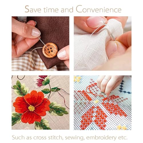 ZhXu Shuo 5 Color Needle Threaders, Easy to Thread for Sewing Tools, Needle Threader for Hand Sewing Fits Embroidery Worker, Elderly, Beading and Handcraft Accessories