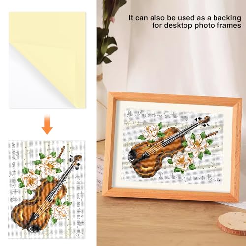 AXELIP Self Stick Mounting Board 11 X 14 inch 2mm Thickness, for Cross Stitch, Photo Frame Backing （4 Pack） - size: 11 x 14 in