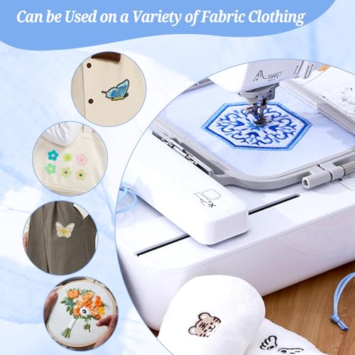 Tear Away Machine Embroidery Stabilizer Backing 8"x8" - 200 Precut Sheets - Medium Weight 1.8 oz- Fits 4x4 and 6x6 Hoops for Patches, Hats, Apparel & Small Embroidery Projects - size: 200 PCS 8 x 8 Inch
