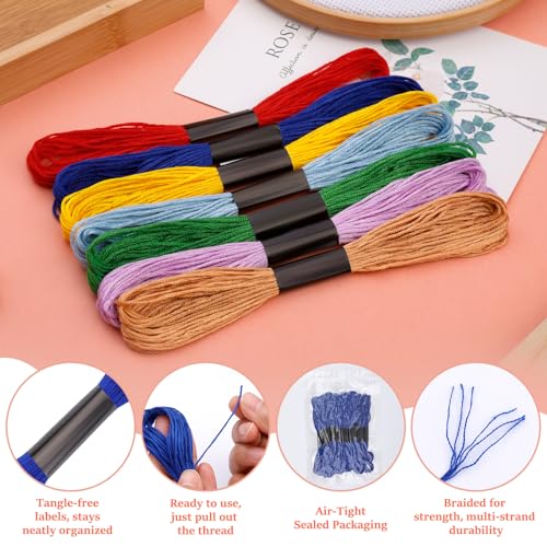 Embroidery Floss: Embroidery Thread 120 Yards Friendship Bracelet String - color: 14 Colors