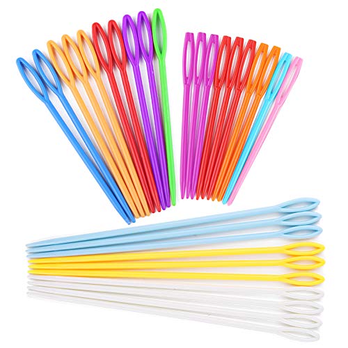 30 Pcs Plastic Sewing Needles, 3 Sizes Large Eye Plastic Sewing Needles - size: 30 PCS