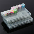 Mr. Pen- Bead Storage Containers, 28 Grids, 2 Pack, Grey - color: Clear Grey, size: 2 Pack-56 Pcs(6.8"x4.4"x1")
