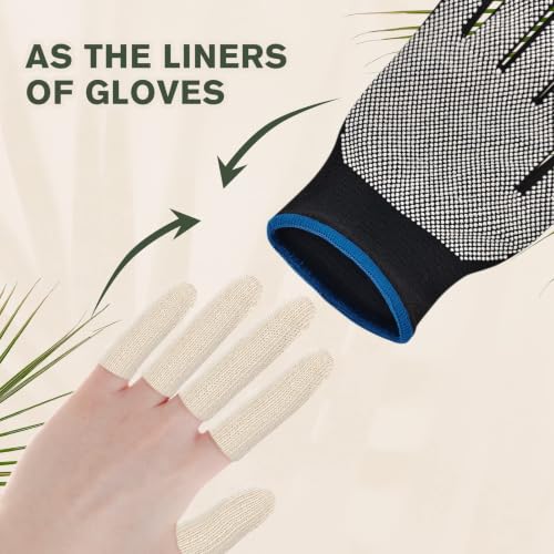 Evridwear Cotton Finger Cots Cotton Cushion 60PCS for Cracked Skin, Eczema, Calluses, Moisture Wicking, Finger Protection for Men & Women (3 Packs Short, 2") - size: 3 Packs Short