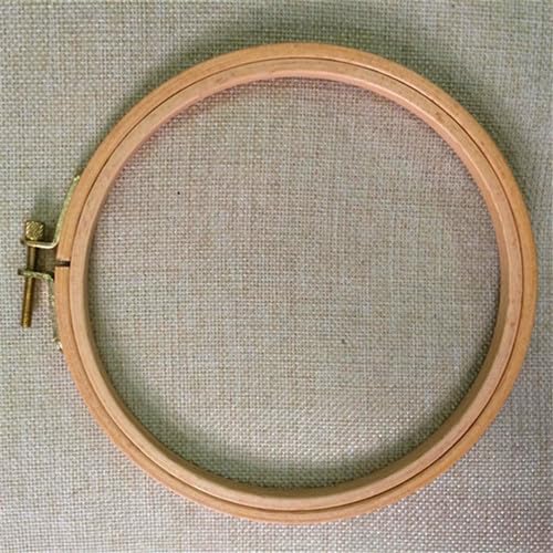 Beech Wood Embroidery Hoops - Small Round Craft Frames for Hand Stitching, Cross Stitch, DIY Art, Natural Wooden Hoops Small Wooden Craft Rings Round Stitching Frames (5pcs, 6 inch) - color: 5pcs, size: 6 inch