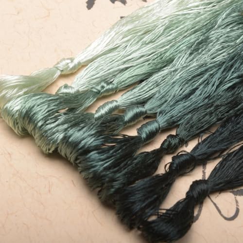 100% Mulberry Silk Embroidery Thread 9 Colors 110m Each (43) - color: 43