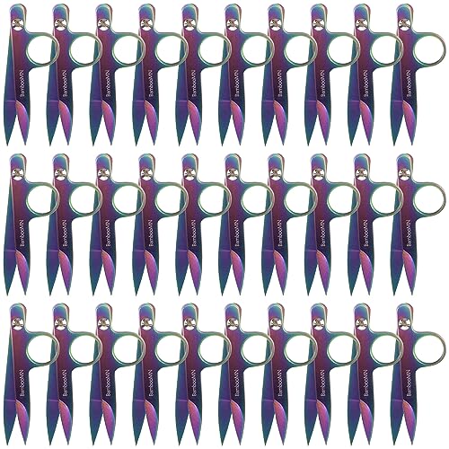 JubileeYarn Professional Multi-Purpose Titanium Precision Trimmer - Rainbow - 30 Pairs - color: Titanium - Rainbow, size: 30 Pairs
