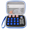 17 Slots Peptide Insulin Vial Hard EVA Travel Case Fits 1ml-30ml Vials - color: Blue