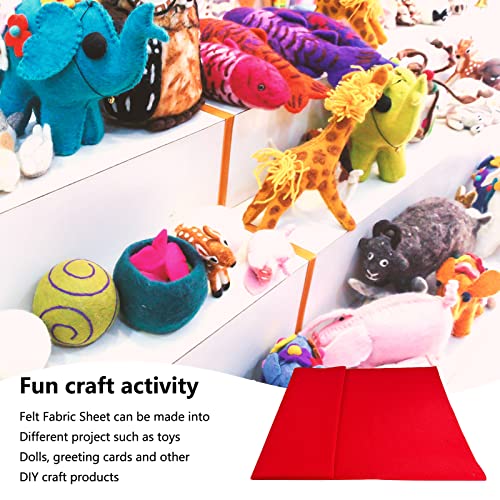 Jtnohx Color Felt Sheets 1 Square Yard Craft Felt Fabric Red 1.4mm - color: Red
