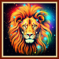 Findvoor Stamped Cross Stitch Kits for Beginners Full Range of Cross Stitching Embroidery Pattern for Adults, 11CT DIY Needlepoint Embroidery Starter Kits-Magic Lion 17.7x17.7 inch - color: StampedKits 25