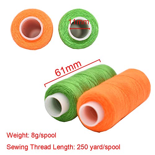 Sewing Thread 30 Colors Sewing Industrial Machine and Hand Stitching 250 Yards Each Sewing Thread Polyester - color: 30 Color
