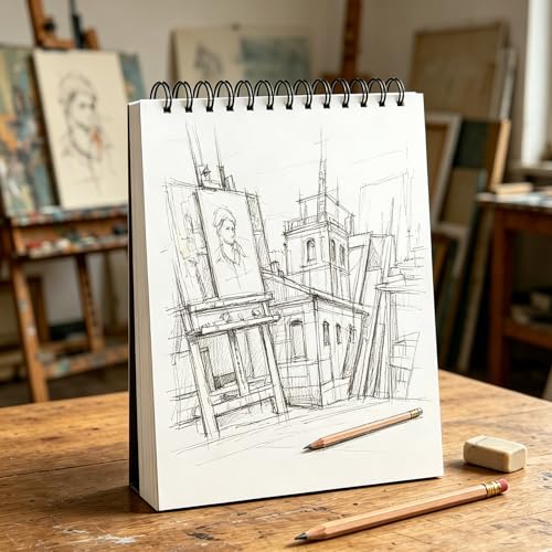 Cile Mixed Media Sketchbook–12x9 Inch,100 Sheets,100gsm Acid-Free Paper,Perfect for Drawing and Sketching with Tracing and Pastel Papers - color: Pink