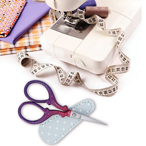 3.6 inch Sewing Crafting Scissors Stainless Steel Embroidery Scissors - color: Bright Purple