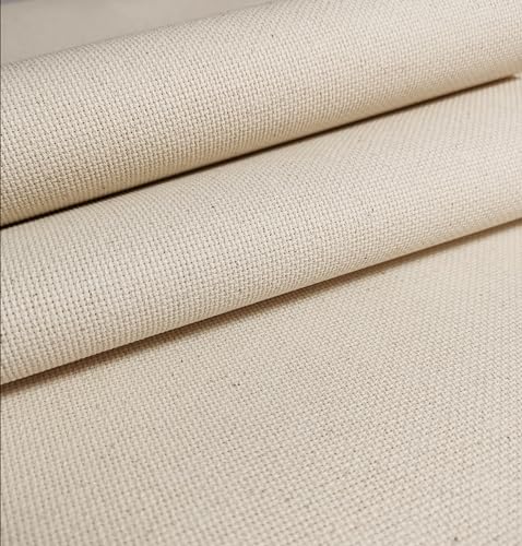 KCS 4/6 pc of 12" x 18" (30cmx45cm) 18CT Counted Cotton Aida Cloth Cross Stitch Fabric (6 pc, Antique White+Oatmeal) - color: Antique White+oatmeal, size: 6 pc