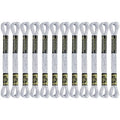 12 Skeins Embroidery Floss, Silver Metallic Embroidery Thread Polyester Cross-Stitch Threads for Hand Embroidery String Art DIY Creation - color: Silver