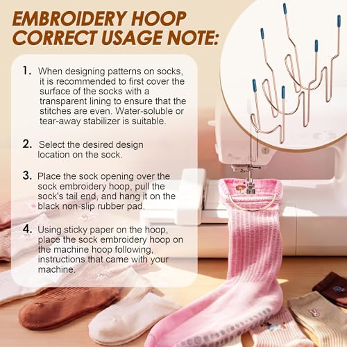 Sock Hoop for Embroidery Machine – 2 Adults + 1 Kid Embroidery Hoop Kit