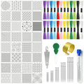Sashiko Kit, Includes Sashiko Thread, 100% Cotton Fabric, Needle, Thimble, Threader, and Sashiko Pattern Template. Ideal for Sewing Beginners, Mending, and Hand Quilting. - color: 24