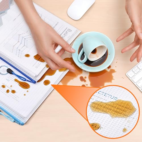 JARLINK A4 Mesh Zipper Pouch Bags, 56 Pcs Waterproof Zipper Pouch Bags - style: 56pcs