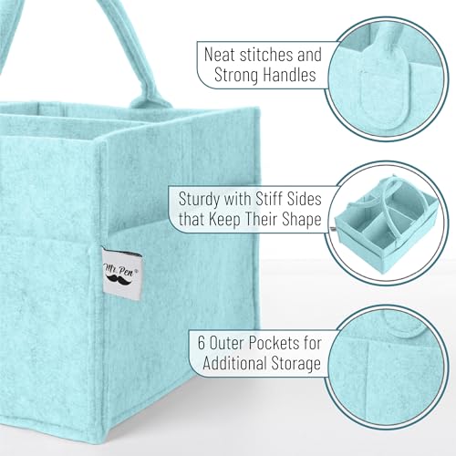 Mr. Pen- Baby Diaper Caddy Organizer, Light Blue - color: Mint Whisper, size: 1 Pack, Regular