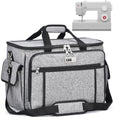 CAB55 Sewing Machine Case - Carrying Bag with Removable Padding, Tote for Machine and Accessories - color: Gray
