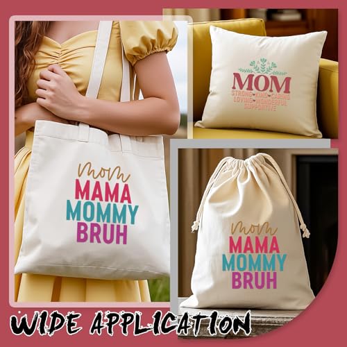 Dazoratix Mothers Day Iron on Transfers - 20 Sheets Mama Bow DTF Ready to Press Heat Patches Bulk Cute Mom Stickers Vinyl Decals for Women T Shirts Clothes Pillow Bag Hat Gifts DIY Crafts Decorations - style: Mama