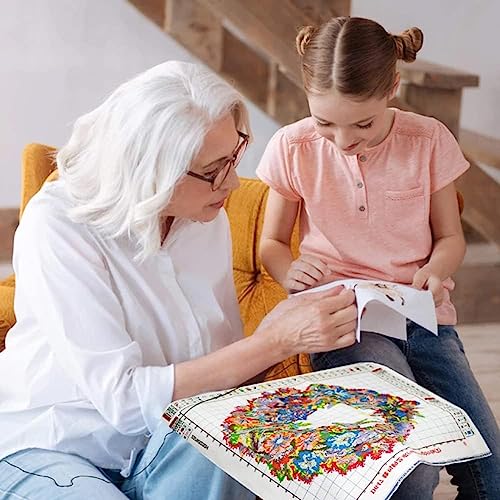 Tiwabb Highland Cattle Stamped Cross Stitch Kits for Adults Beginners - color: Highland Cattle