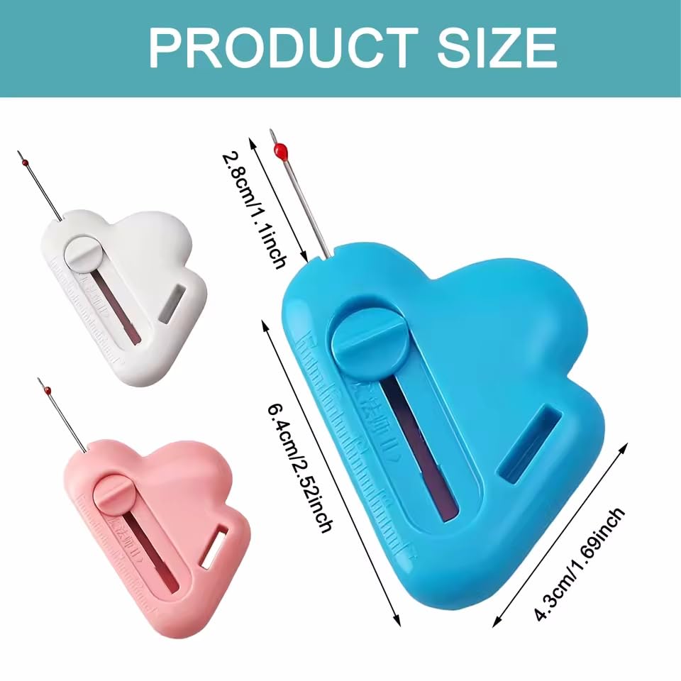 ZhXu Shuo 3Pcs Magnetic Seam Guide for Sewing Machine with Seam Rippers, Multifunctional Hemmer Guide with Scale, Stitch Remover Tool, Universal Sewing Accessories and Quilting Supplies
