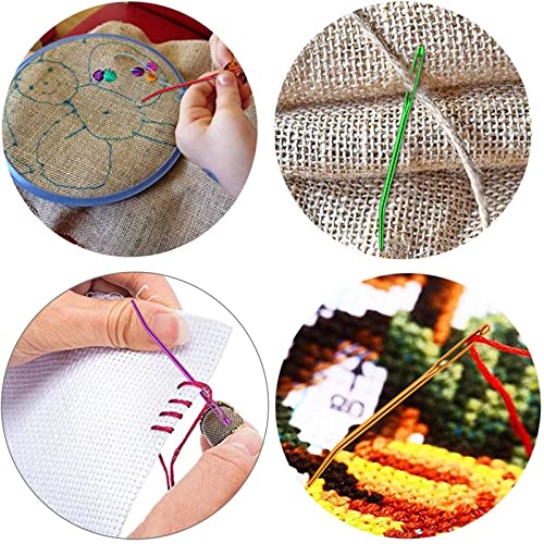 Repair Sewing Needles, Vidillo Big Needle and Giant Tapestry Needles with Transparent Bottle for Crochet Darning Beading Quilting Weaving Crafts, Total 8 Pcs
