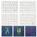 BENECREAT 4 Sheets 130PCS A-Z Alphabet Water Soluble Hand Sewing Stabilizers, Gothic Letter Tear Away Embroidery Stabilizers for Embroidery, Carves, Shirts, Coats, Bags, Towels - color: A-z Alphabet