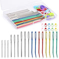 Kogyxe 17 Pcs Steel Sewing Needles Kit Stainless Steel Sewing Needles