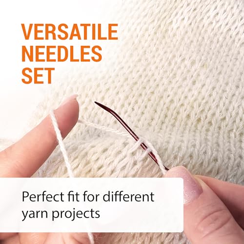 50 Large Eye Blunt Tapestry Needles and 20 Bent-Tip Tapestry Needles - Total 70 Easy to Thread Needles, Ideal for Sewing, Crafting, Darning, Embroidery, Knitting and DIY
