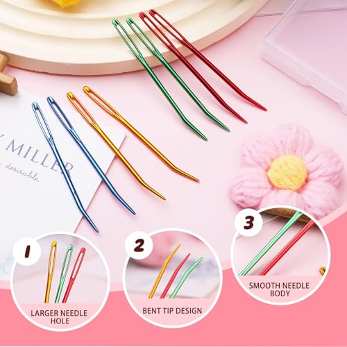 UOOU Yarn Needle, 8 Pcs Tapestry Needles for Yarn, Darning Needles