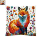 Fanxvivy Stamped Cross Stitch Kits for Adults Beginners Pillow Needlepoint Kit with Embroidery Pattern Needlework Kit Prestamped Stitches Kit 11CT Cross Stitching-Colorful Fox 18x18 inch - color: Pre-pattern 08
