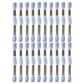 24 Skeins Embroidery Cotton Floss is 100% Egyptian Long Fiber Cotton of 8.75yds Each Cotton Cross Stitch Thread for Hand Embroidery DIY Creation and Friendship Bracelet String. (24, Light Blue) - color: Light Blue