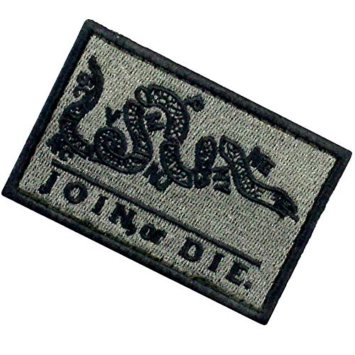 Join Or Die Tactical Embroidered Morale Applique Fastener Hook & Loop Patch - Foliage Green - color: Foliage Green