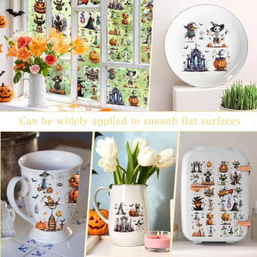 16 Pcs Halloween Vintage Rub-On Transfers for Furniture & Crafts - style: Halloween Vintage