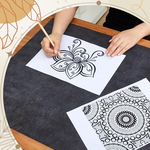 Dinifee 5 Sheets Large Carbon Paper for Tracing 20.3 x 78.7 Inch, Black - size: 20.3 x 78.7 Inch