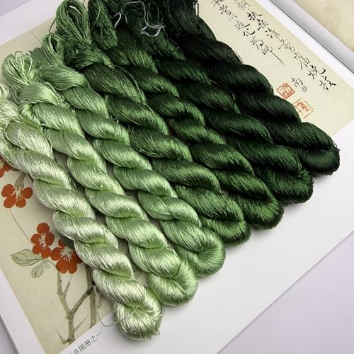 100% Mulberry Silk Embroidery Thread 7 Colors 110m Each (19) - color: 19