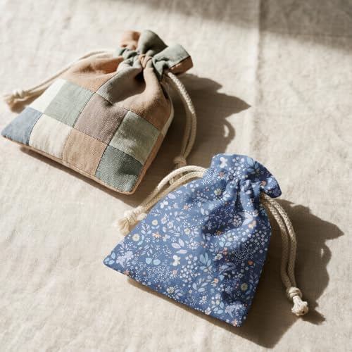 Aubliss 8pcs Fat Quarter Fabric Bundles 20'' x 20'' Cotton Craft Fabric - color: Navy Floral