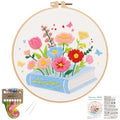 Louise Maelys Floral & Book Embroidery Kit for Beginners DIY Craft Kit - color: Book Flower3
