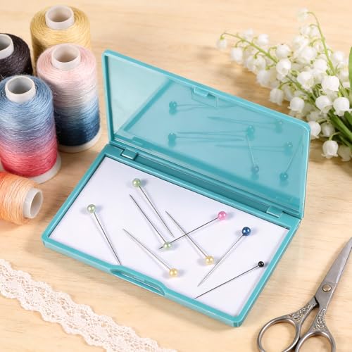 2Pcs Magnetic Needle Case Rectangle Magnetic Needle Holder Keeper Cross Stitch Sewing Knitting Pin Holder Case Organizer Storage Box for Pin Organizer