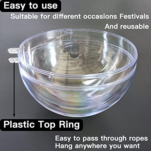 Jishi 10pk Clear Plastic Christmas Ornaments for Crafts Fillable DIY Christmas Ornaments Balls 60mm Acrylic Ornaments for Christmas Tree Decorations, Hanging Christmas Decorations Home Decor Supplies - style: 60mm Balls