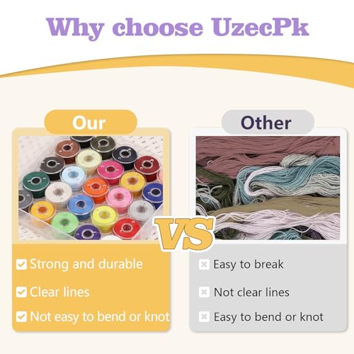 UzecPk Sewing Thread 25 Pcs Bobbins for Sewing Machine Embroidery Bobbin - color: 10 Black+15 White, size: 25 Pcs