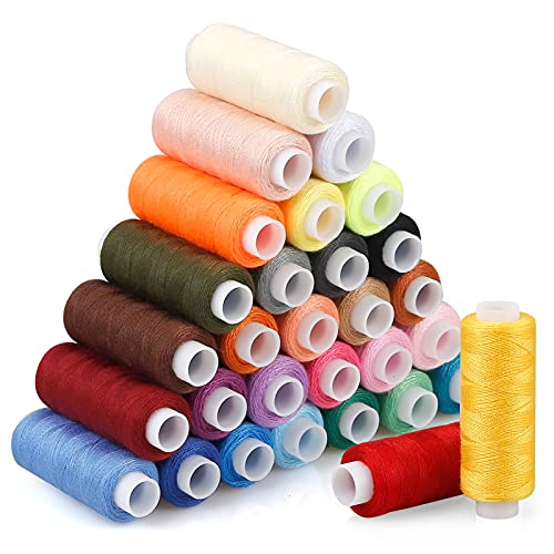CiaraQ Sewing Thread Kit, 30 Colors Polyester 250 Yards per Spool