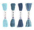 Olympus Sashiko Thread 20m Skein Color Bundles (Waterfall: 72-08-09-10) - color: Waterfall: 72-08-09-10