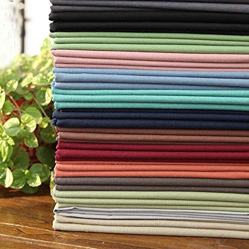 Embroidery Fabric-6 Pcs 6 Solid Colors Linen Needlework Fabric Cross Stitch Cloth for DIY Art Craft Handwork … - size: 12*12 inch