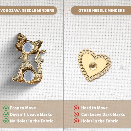 Needle Minder Magnet, Magnetic Needle Minder, Needle Minders Magnetic Cross Stitch Accessories, Magnetic Needle Holder, Life Tree, Butterfly, Cats, Owl, Heart (CAT) - size: CAT