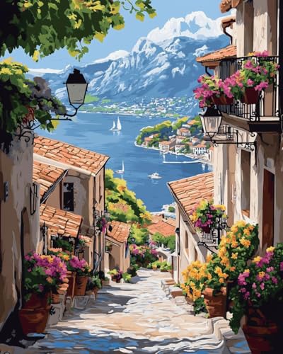 WUSARPLY Landscape Stamped Cross Stitch Kits for Beginners Adults - color: J141